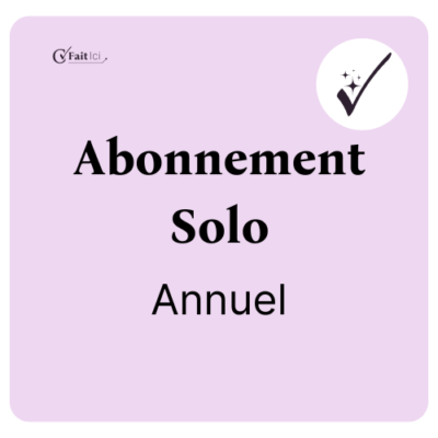 Abonnement solo annuel Cfait ici